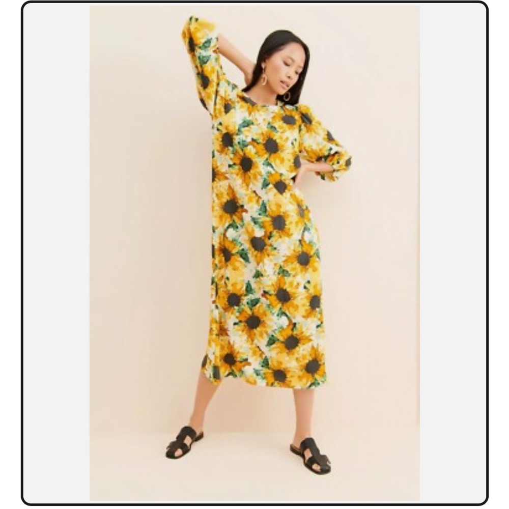 Anthropologie Just Female Smooth Sunflower Dress